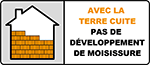 Logo antifongique - Avec la terre cuite, pas de développement de moisissure