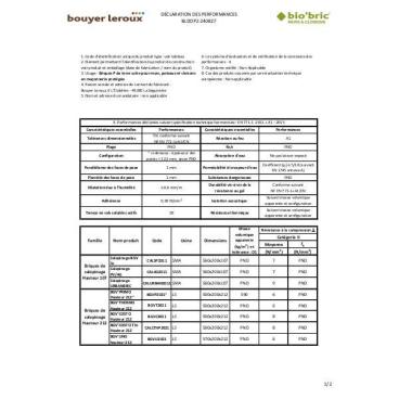 BLDOP2 - Briques de calepinage rectifiées et acrotères
