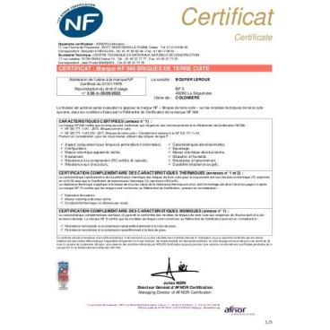 Marque NF 046 BOUYER LEROUX Colomiers - version 2022.09 - Briques