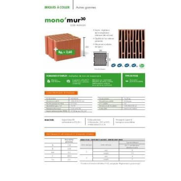 Fiche produit brique Monomur30
