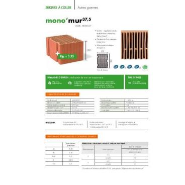 Fiche produit brique Monomur37,5