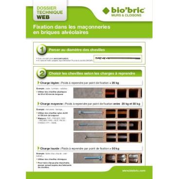 Fiche technique - Fixation dans les maçonneries en terre cuite
