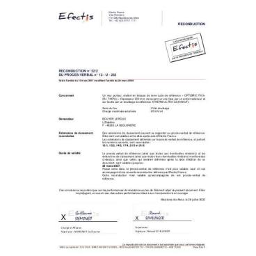 PV Feu bgv'3+ + biofib pregymetal 160+13 REI30 8,5t n°12U233 Ext21-5