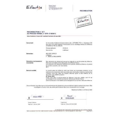 PV Feu bgv'3+ + doublages PSE-PSEE-LDV 140+13 sur ossature REI30 3t n°EFR17000412 ext 24-3