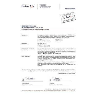 PV Feu bgv'4G + LDV sur ossature REI30 8,5t n°12U205 Ext 13-2