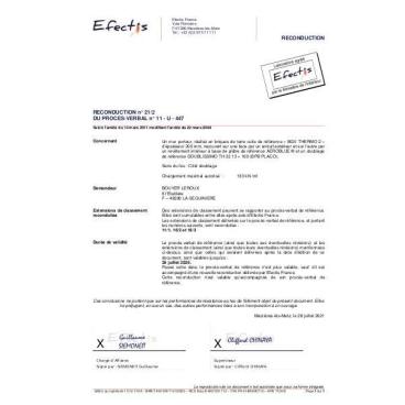 PV Feu bgv'thermo+ +aeroblue + Fibre bois sur ossature 160+13 REI30 13t n°11U447 ext11-1 23-5
