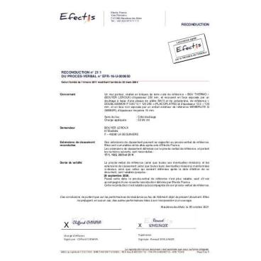 PV Feu bgv'thermo et Fixbric + LDV optima 200+13 REI45 5t n°n°EFR16U000650 ext17-1