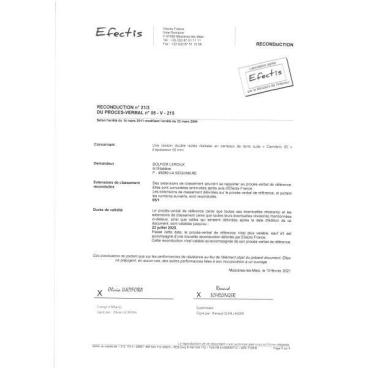 PV Feu Double cloison carrobric 05-V-215 DCTA