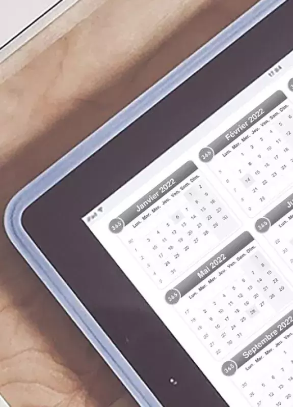 En-tête calendrier 2022 date application RE2020