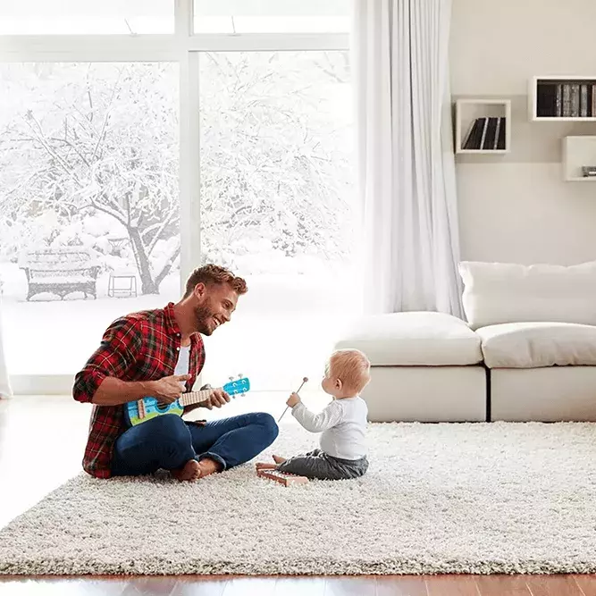 Papa et son enfant avec un Cep maîtrisé