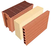 Schéma isolation thermique brique Biobric et brique plâtrière 200px
